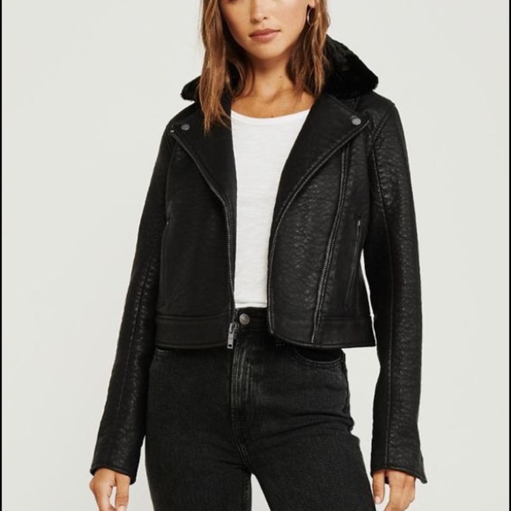 Abercrombie & Fitch faux leather jacket